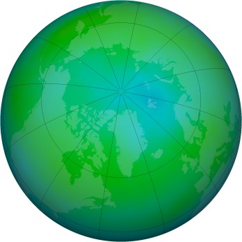 Arctic ozone map for 2010-09